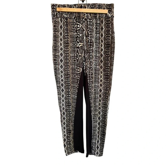 Kenneth Cole New York Cara Silken Snakeskin Drawstring Ankle Pants Size Small - Picture 3 of 8
